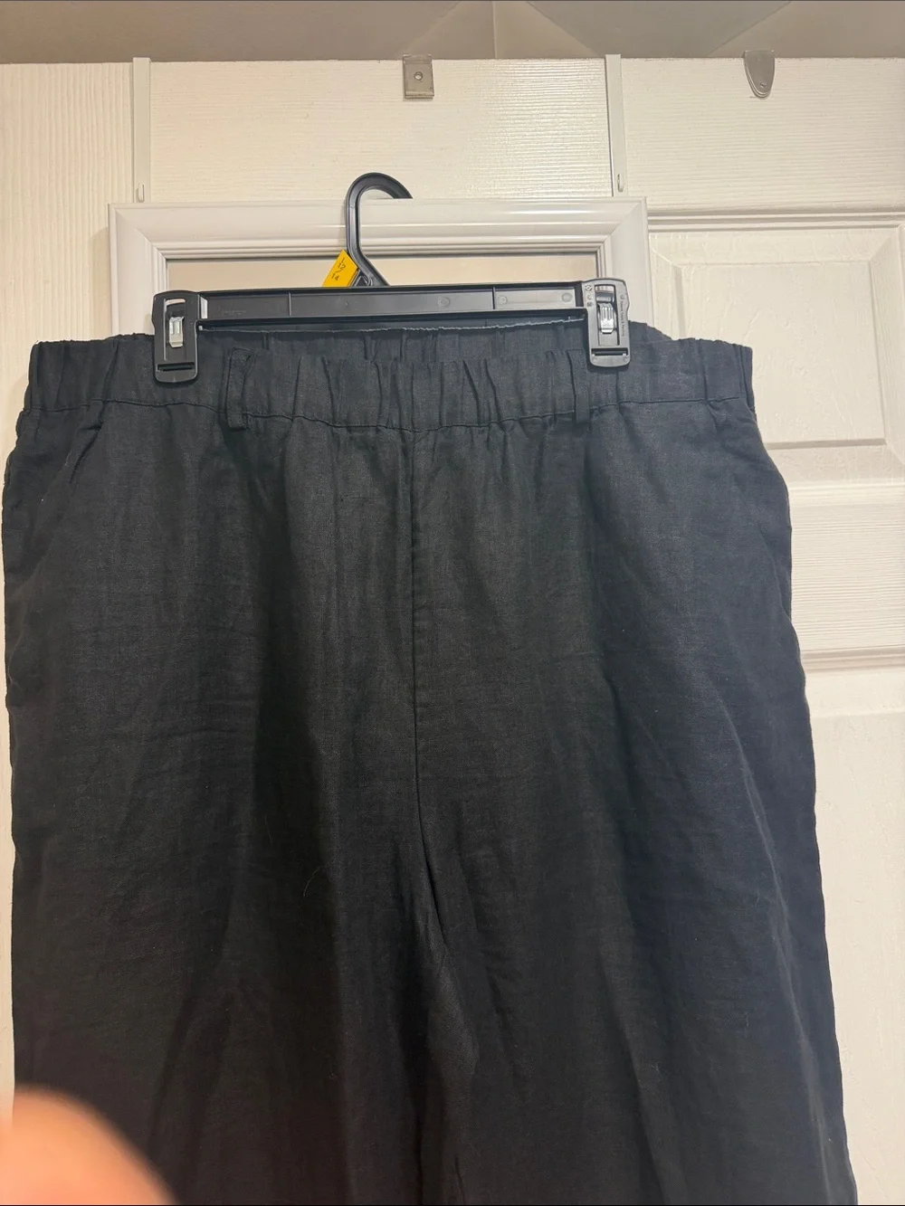 NWT! Quince Black Wide-Leg Linen Trousers in Black szXL - Picture 5 of 10